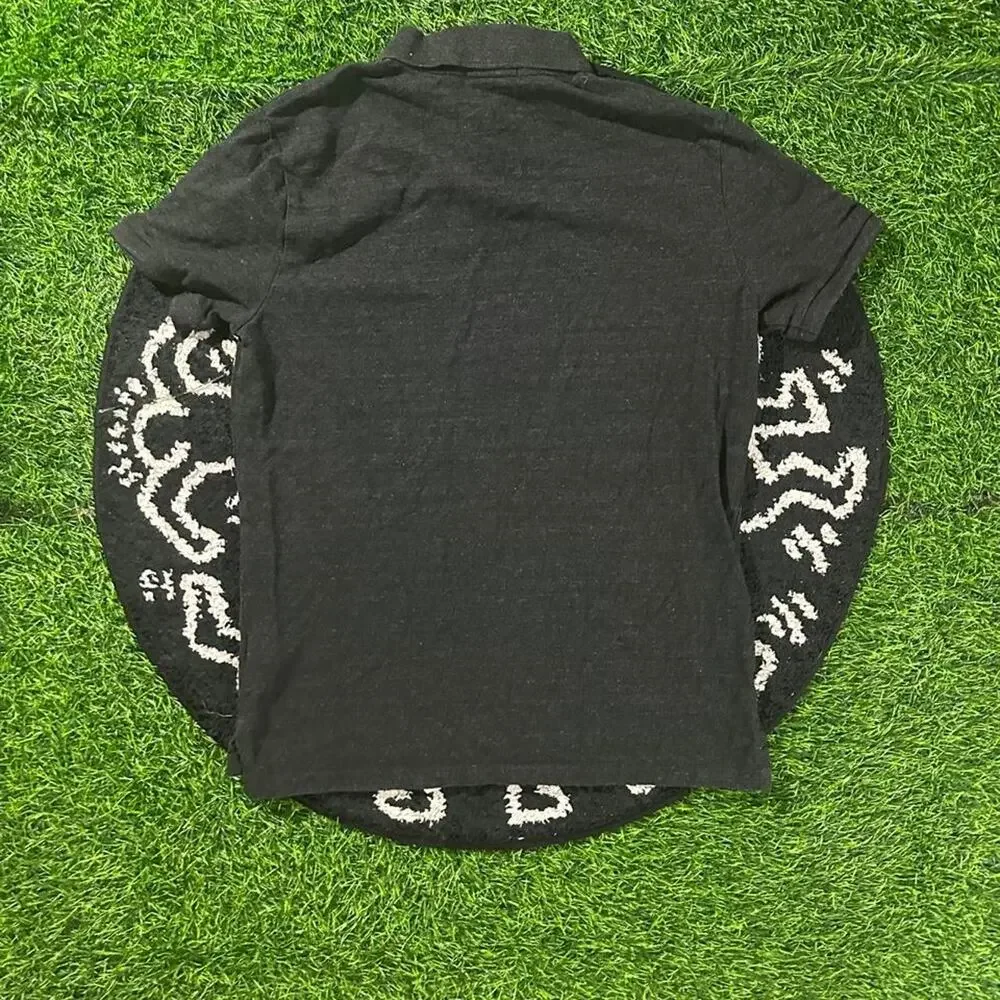 Black and White Ralph Lauren brand Polo Shirt - L; 20x25 (Width/Length)